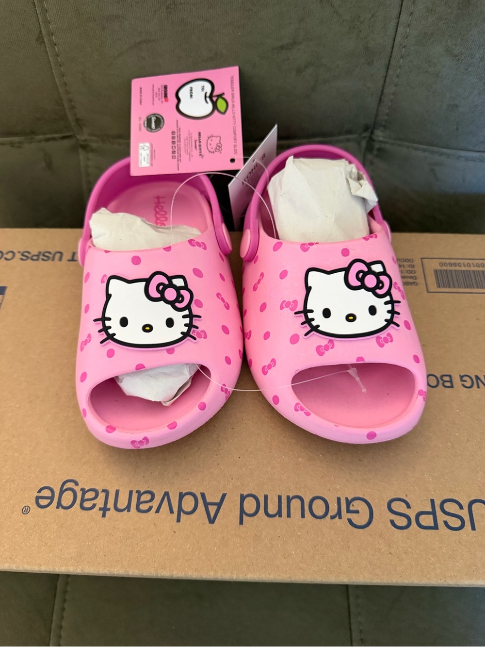 Hello Kitty Pink Kids Slip-On Clog Sandals